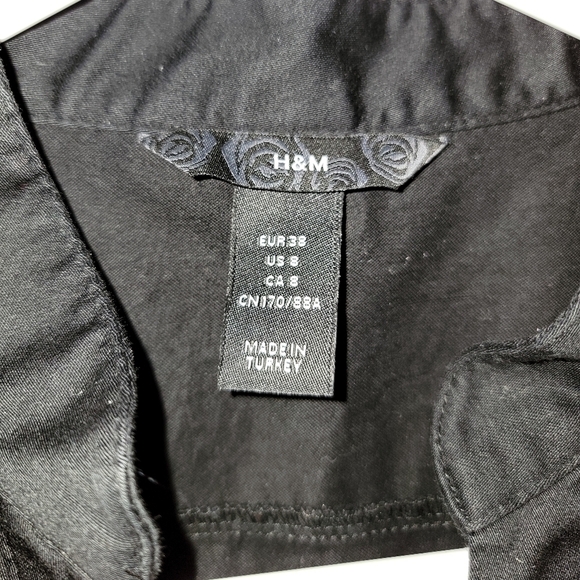 Button Front Cap Short Sleeve H&M Coat Dress Size 8 - Picture 4 of 7